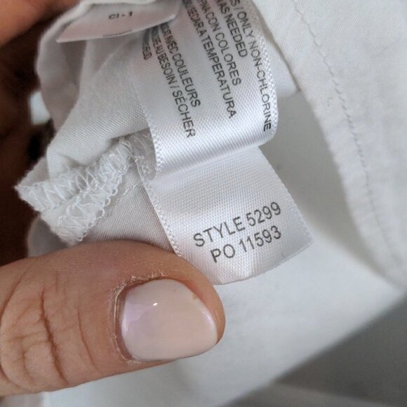 Eloquii Assymetric off the shoulder  white ruffle top size 18 - Picture 10 of 10